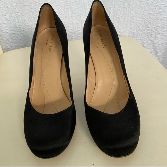 Kate Spade Satin Round Toe Pumps Heels - Picture 3 of 10
